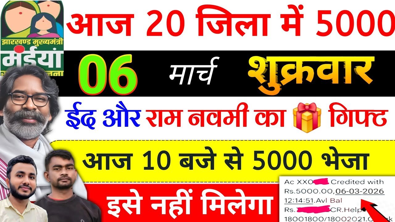 Maiya Samman Yojana 18th Installment